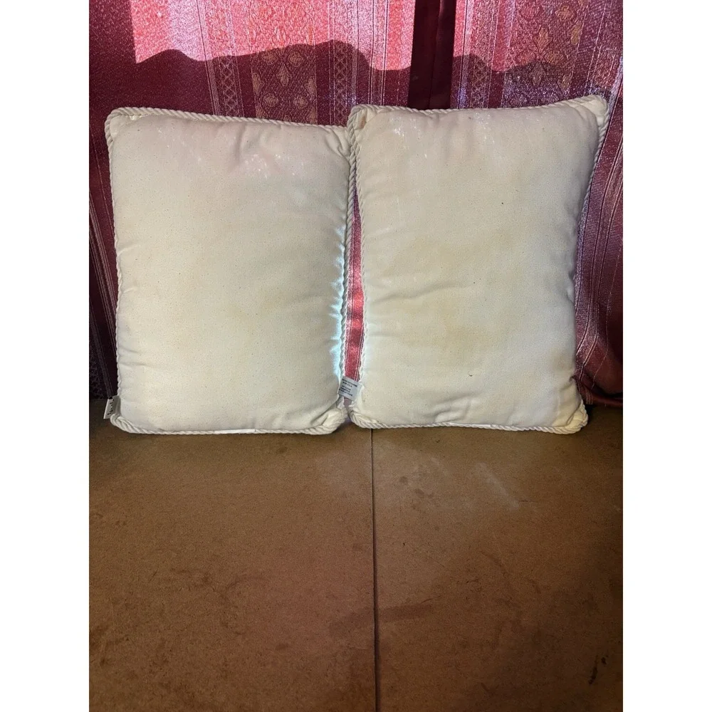 Riverdale Lighthouse Coastal Throw Pillows Set of 2 Nautical Beach Decor